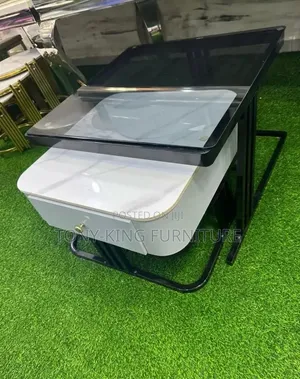 Modern 2-in-1 Nesting Center Table Sleek Black Tempered Glass Top