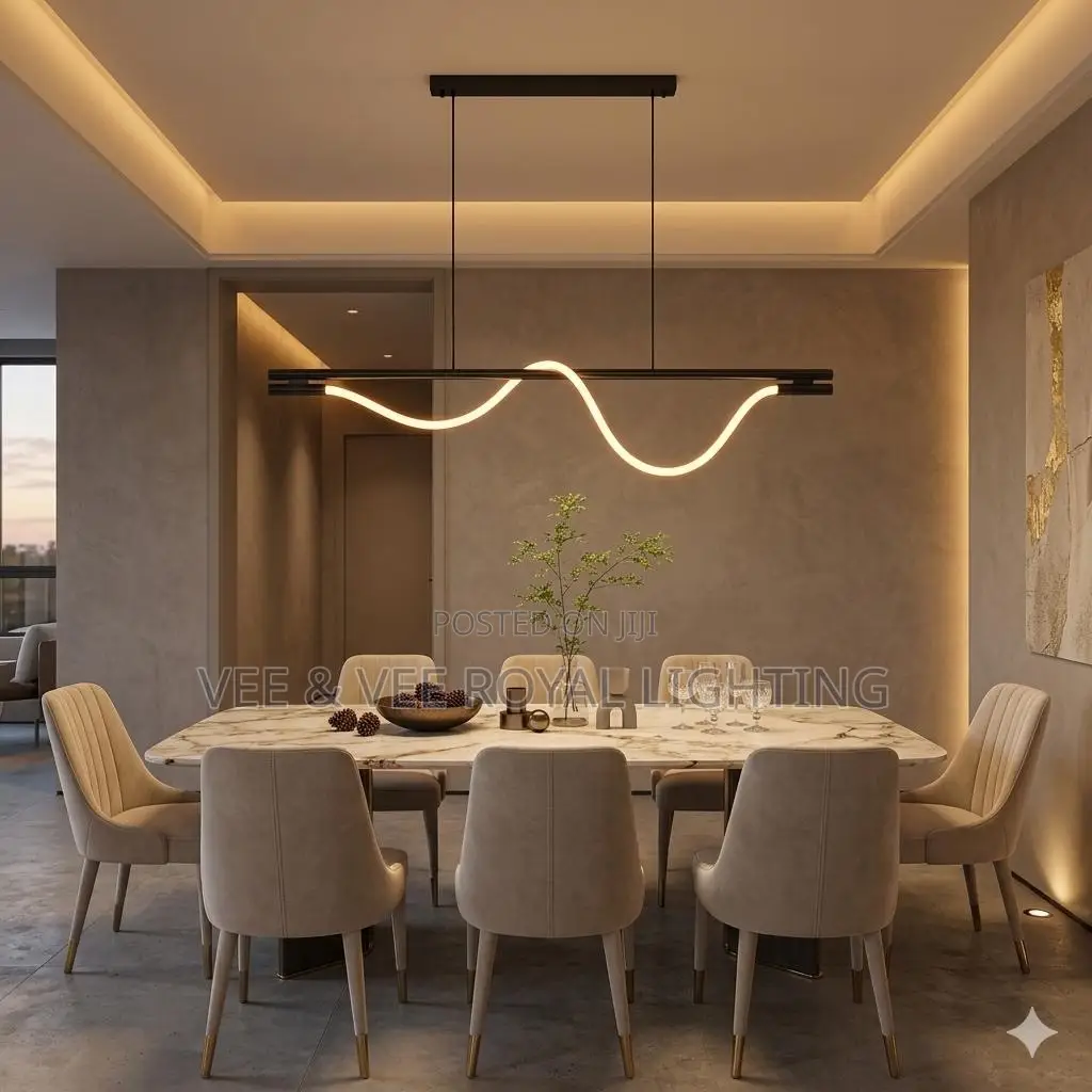 Modern Luxury Led Wave Pendant Light – Nordic Dining and Kitchen Light
