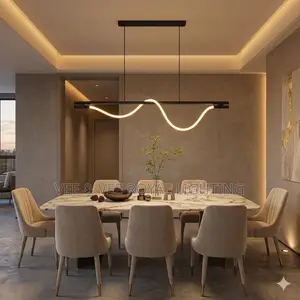 Modern Luxury Led Wave Pendant Light – Nordic Dining and Kitchen Light