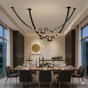 Luxury Modern Belt Chandelier - For Living Room, Receptions, Hotels