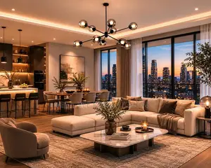 Modern 10-Light Sputnik Chandelier - For Living Room, Dining, Hotels