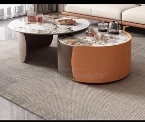 Luxury Modern Nesting Coffee Table Set – Marble Top