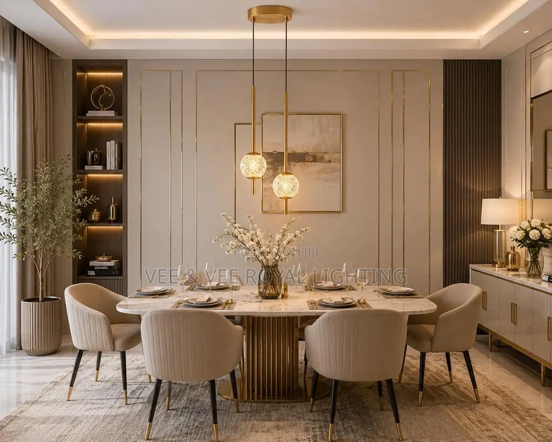 Crystal 2-Drop Gold Light - For Dining, Bedside, Kitchen, Staircase