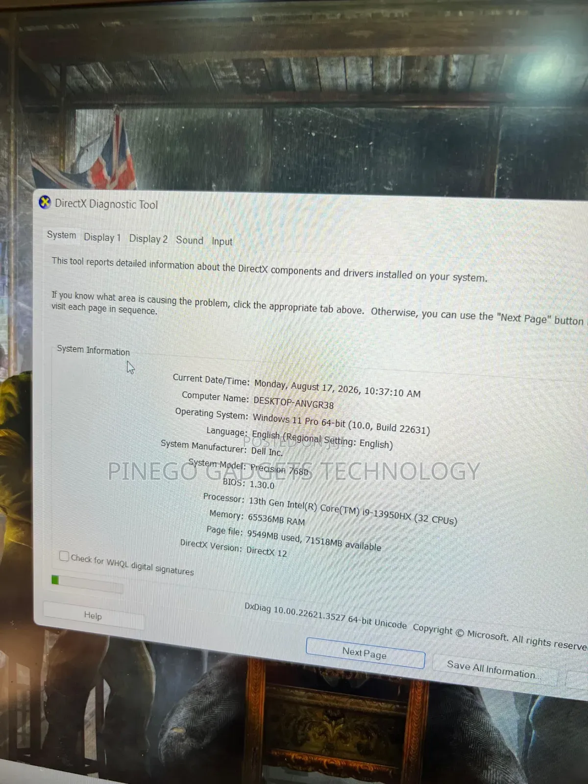 Laptop Dell Precision 7680 64GB Intel Core i9 SSD 1T