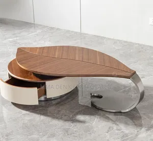 Modern Luxury Wooden Coffee Table With Storage Drawers
