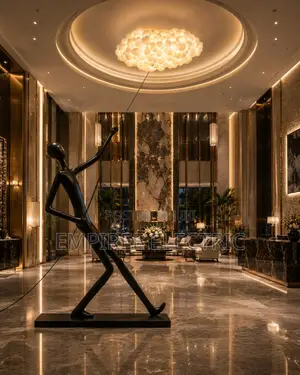 Creative Cloud-Puller Human Sculpture Floor Lamp
