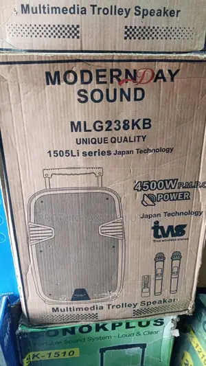 ModernDay MLG238KB 4500W Trolley Speaker | 2 Wireless Mics