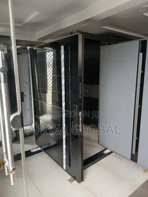 Pivot Door Glass Surface Luxury Security Door.