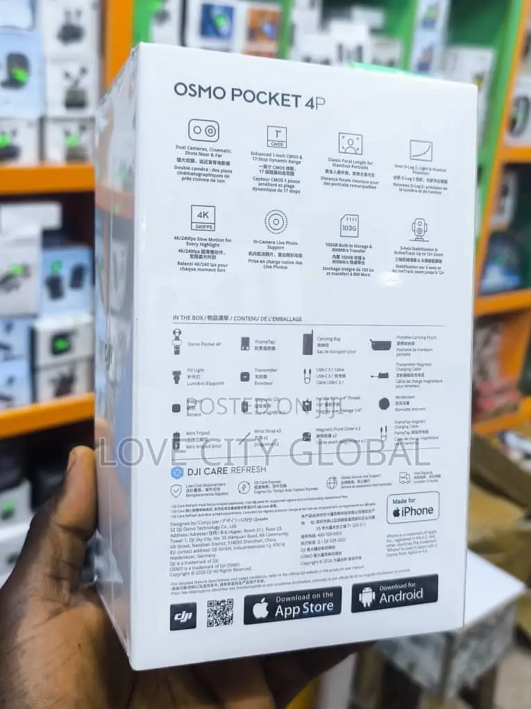 DJI Osmo Pocket 4P Vlog Combo Dual Camera Camera 3-Axis Mini Tripod