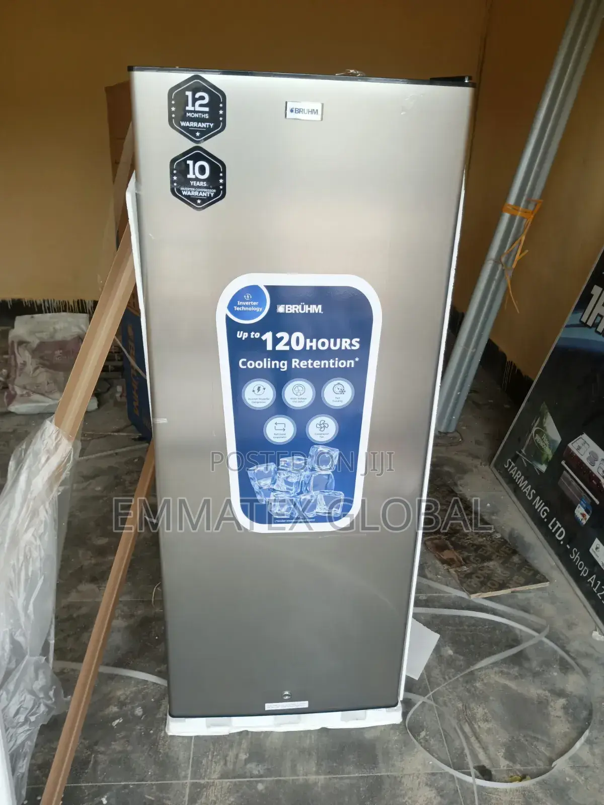 180 Bruhm 8 STEP Upright Inverter Freezer