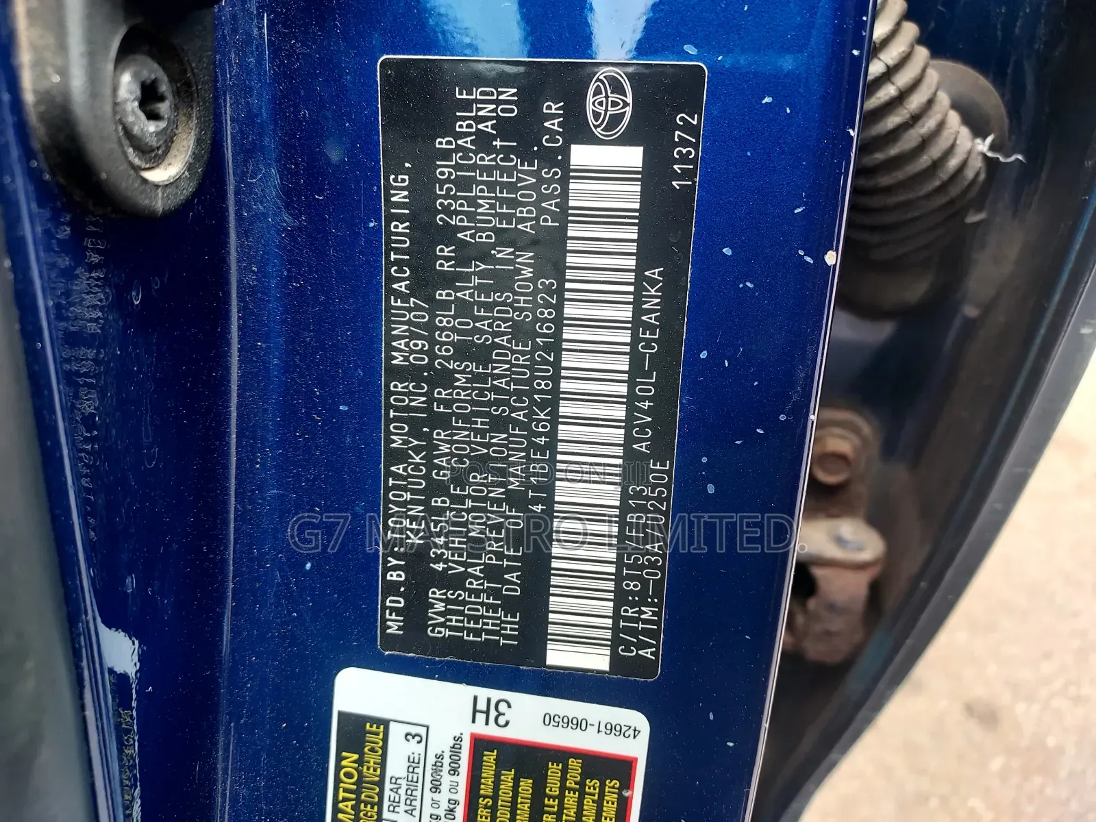 Toyota Camry 2007 Blue