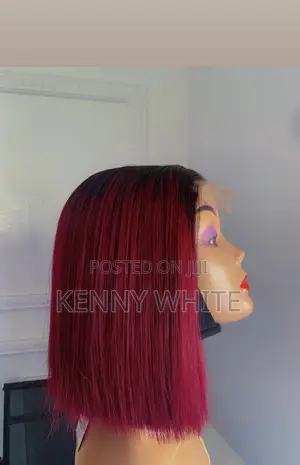 10 Inches SDD Burgundy Vietnamese Bone Straight With 5*5 Closure