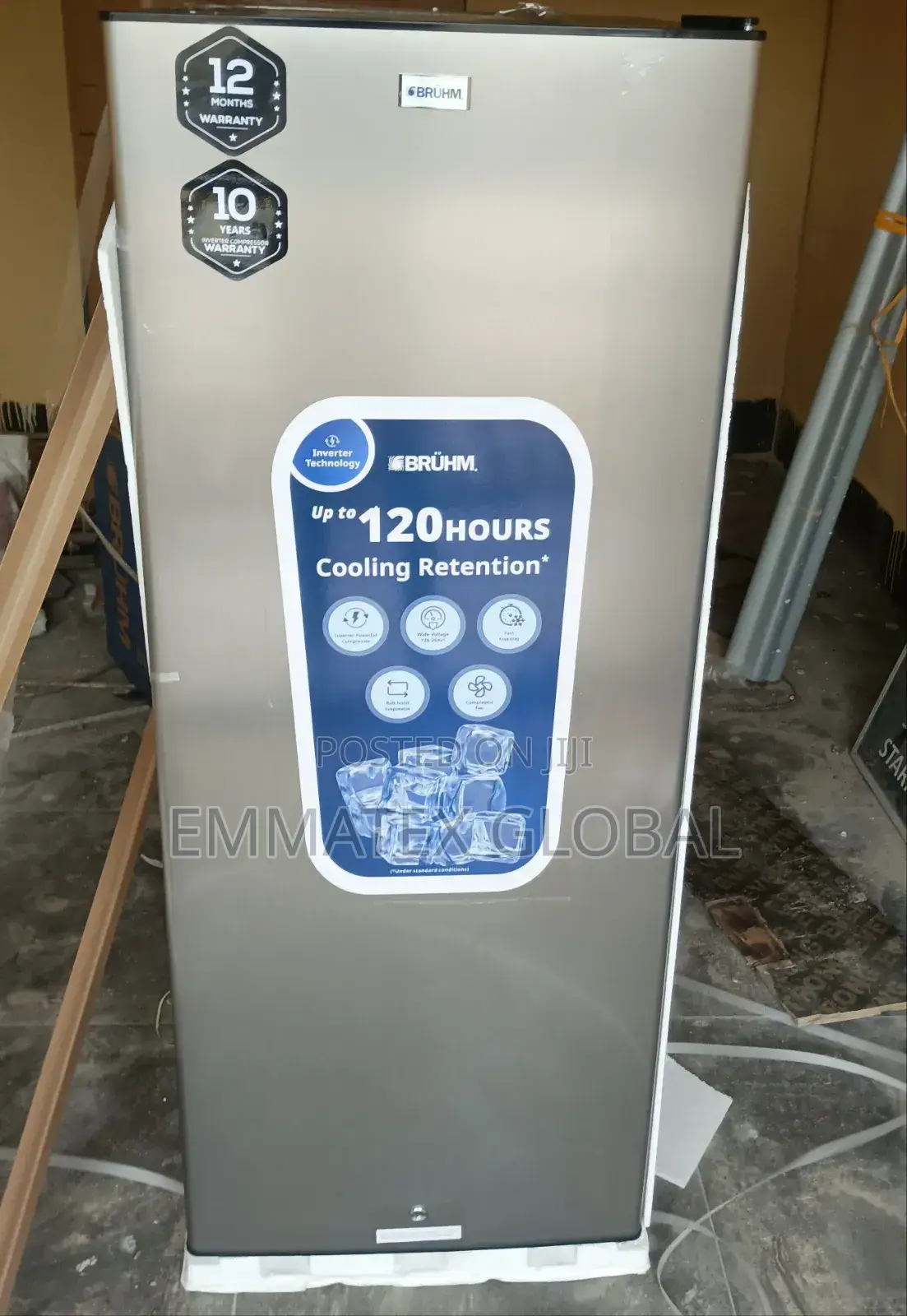 Reliable Bruhm Inverter 8 Shelves Upright, Adjustable Temperature ,Ice