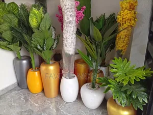 Artificial Flowers and Pot
