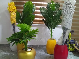 Artificial Flowers and Pot
