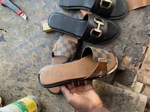 Original Handmade Leather Palm Slippers - Made in Ikere Ekiti