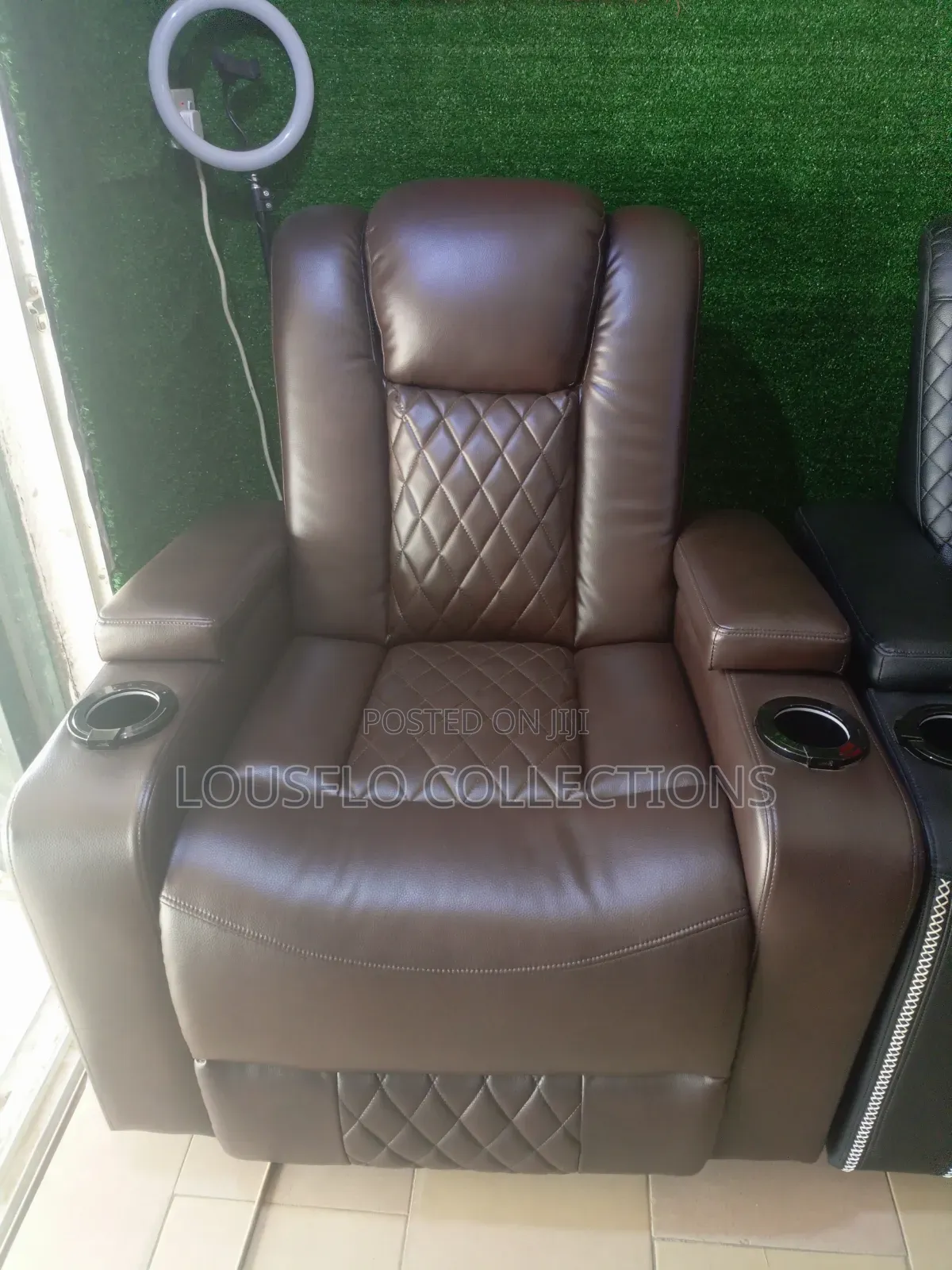 Your Quality Electronic Power Reclining Theater Leather Sofa Wit Light