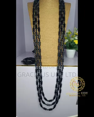 Long Pipe Beaded Necklace