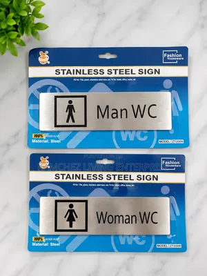 Stainless Steel Man Woman WC/ Toilet Signs