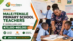 Hot Job – Male/Female School Teachers | Ejigbo | ₦80,000 3 Slots