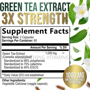 Green Tea Extract Supplement (90 Capsules)