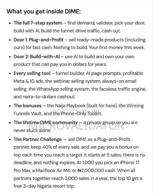 DIME(Digital Income Made Easy)