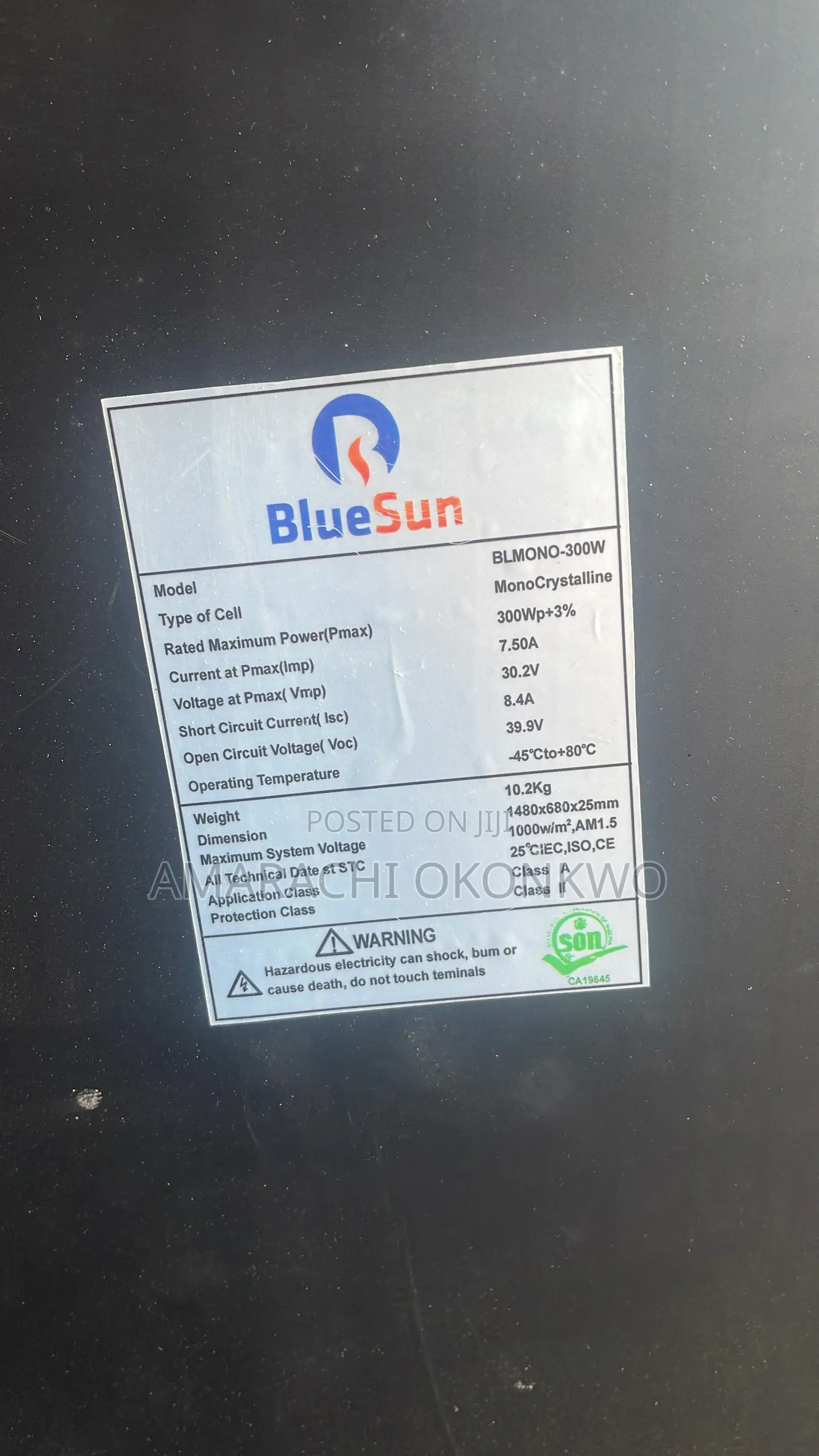 Blue Sun Solar Panel