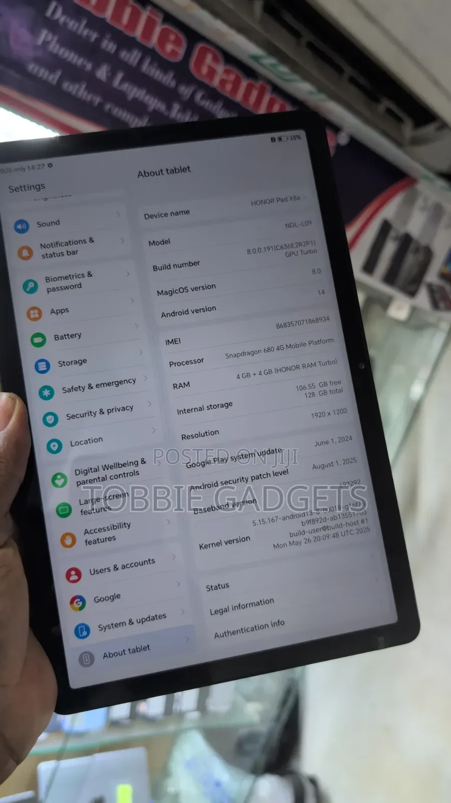 Honor Pad X8 128 GB Gray