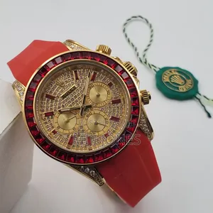 *Gold Dials. Rubber Flex. – Rolex Style Chronograph*