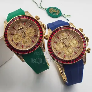 *Gold Dials. Rubber Flex. – Rolex Style Chronograph*