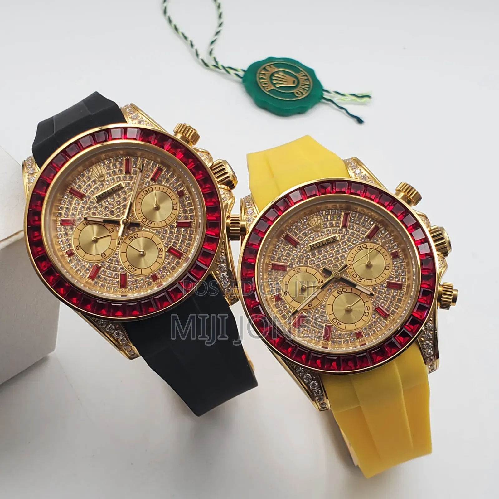 *Gold Dials. Rubber Flex. – Rolex Style Chronograph*