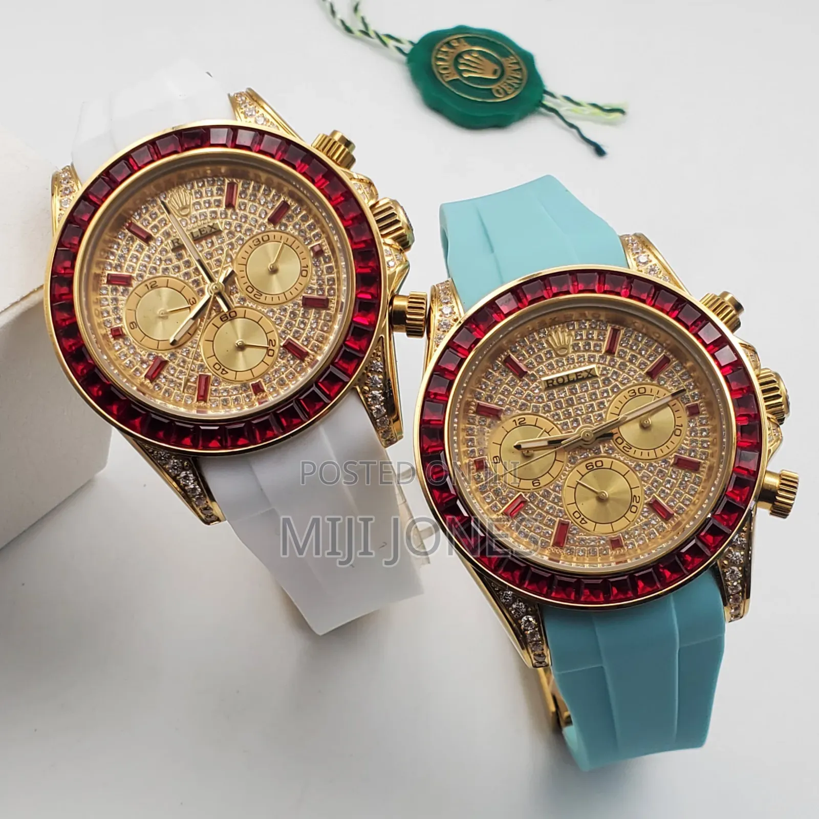 *Gold Dials. Rubber Flex. – Rolex Style Chronograph*