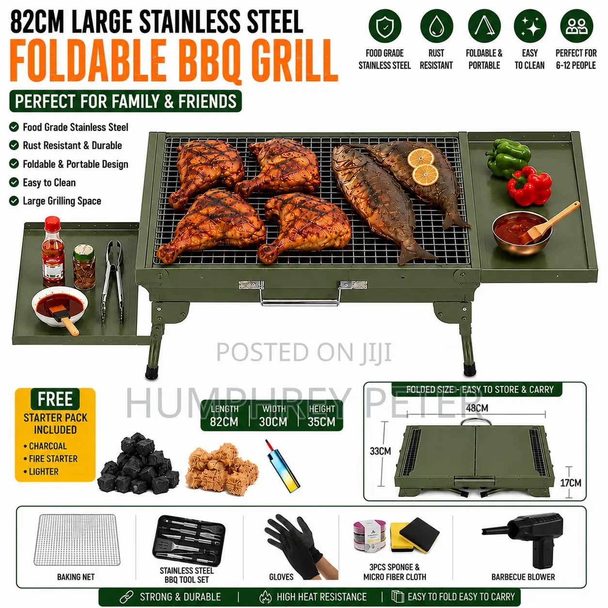 Grillmaster Pro Stainless Steel All-in-One BBQ Set