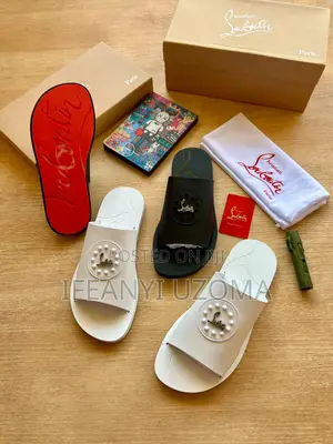 White and Black Luxury Designer Slippers