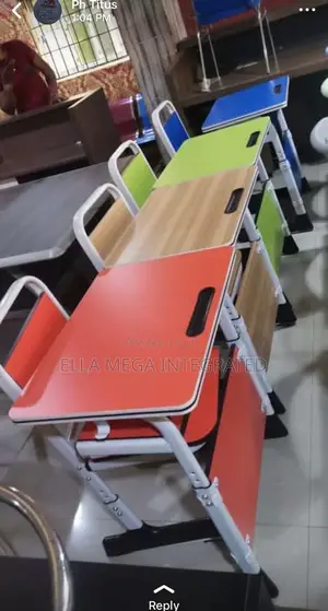 Imported School Desk and Chair Available in Many Colours