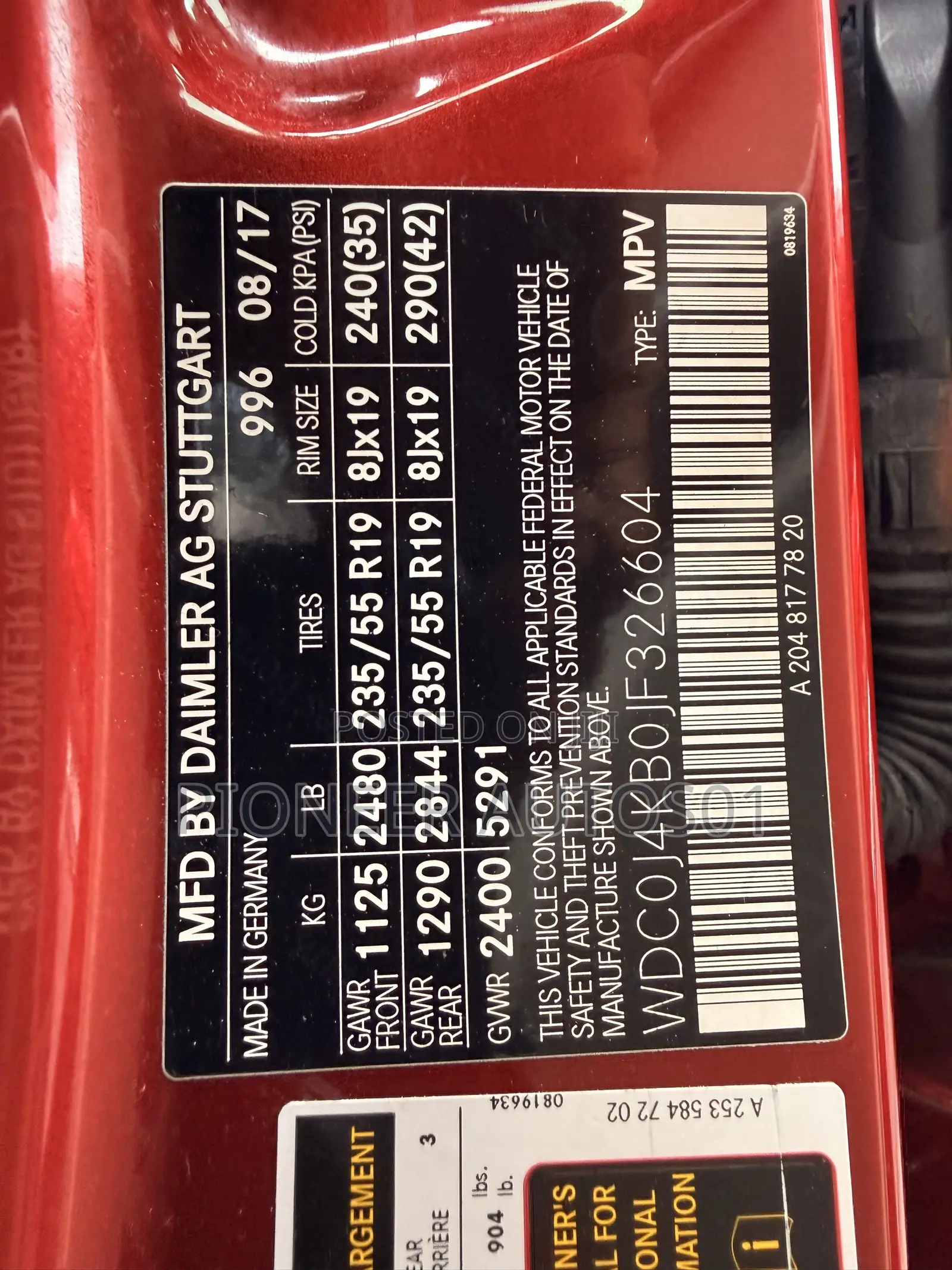 Mercedes-Benz GLC-Class 2018 Red