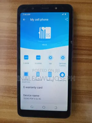 Tecno Pop 6 Go 4G 32 GB Blue