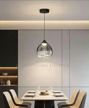 Led Nordic Single Glass Dropping Pendant Light