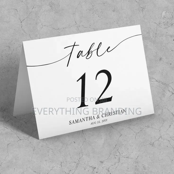 A5 Events Menu Table Tent Card Display Printing
