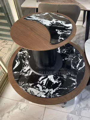 Modern Medieval Microcrystalline Stone Round Coffee Table