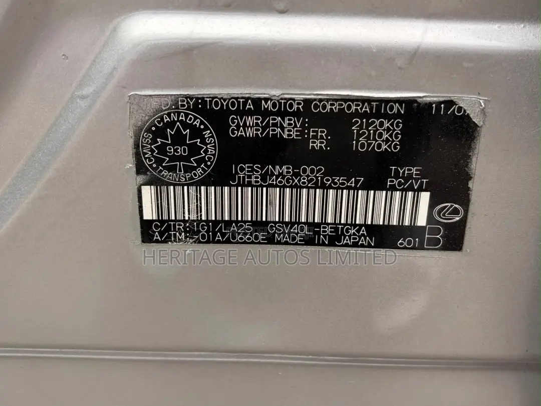 Lexus ES 350 2008 Silver