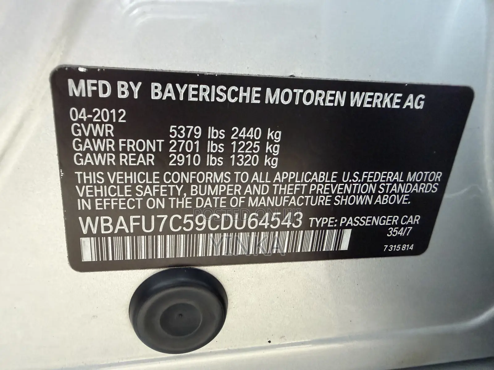 BMW 535d 2012 Silver
