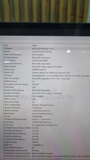 Microsoft Surface Laptop 7 32GB Qualcomm Snapdragon X Elite SSD 1T