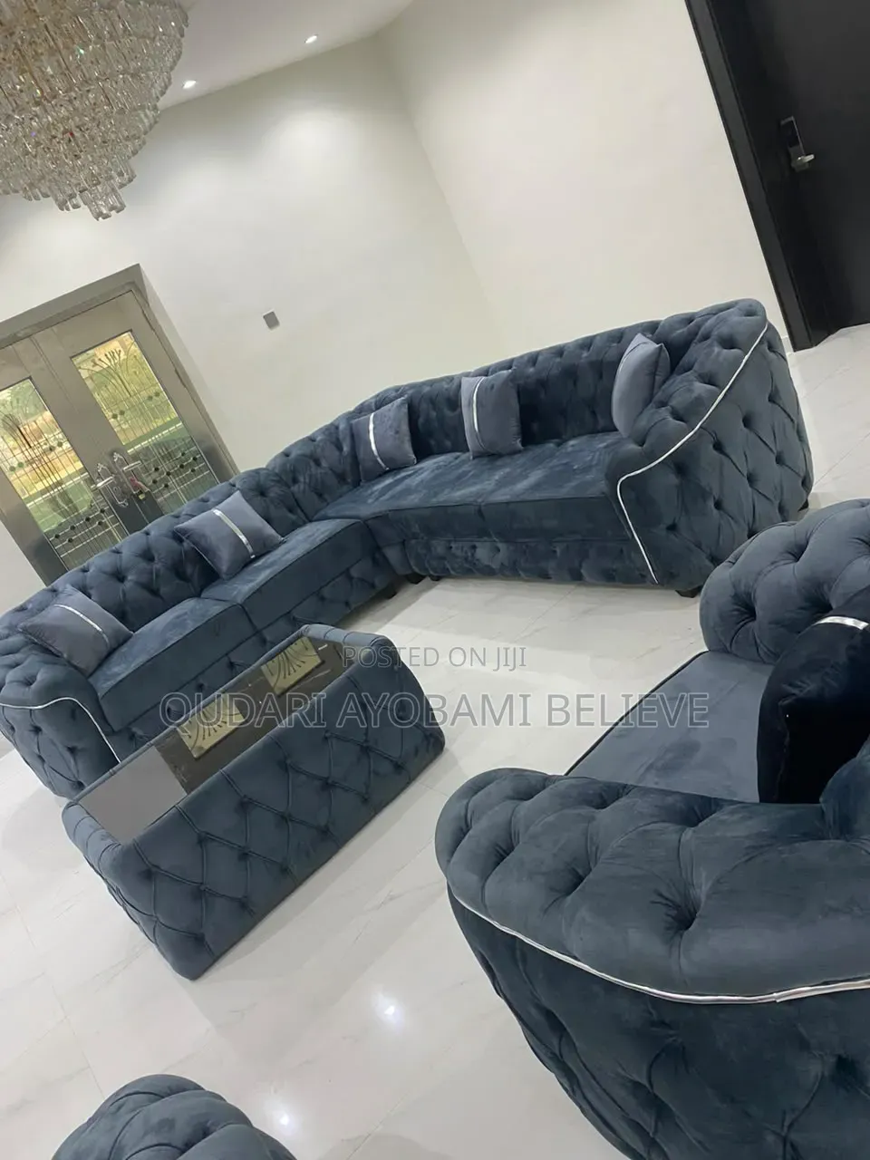 L Shape With Two Single Sofa With Center Table