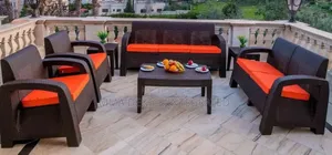Luxury Outdoor Rattan Sofa Set – 5 Piece Patio Furniture Set