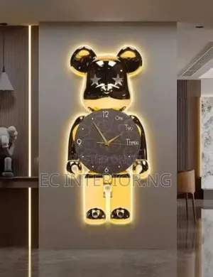 Modern Light Wall Clock Bear Large