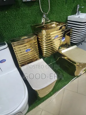 Gold Wc and Basin