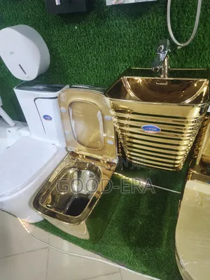 Gold Wc and Basin