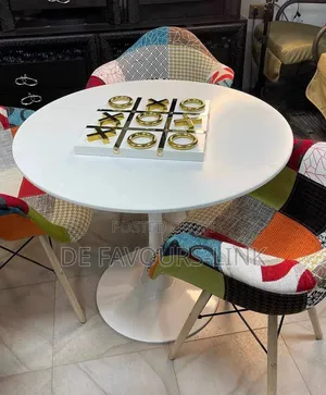 Fabric Chair With Bar Table