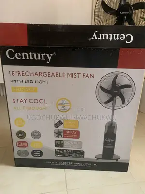 Century FRC-45-F 18” Rechargeable Mist Fan With LED Light